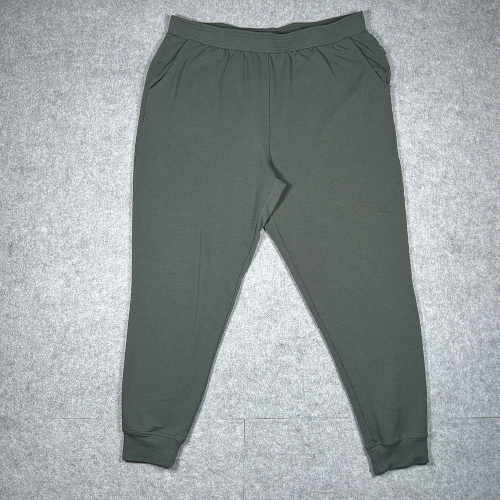 Eddie Bauer Sweatpants Women's Size XL Army Green Pull On Loungewear Baggy Comfy